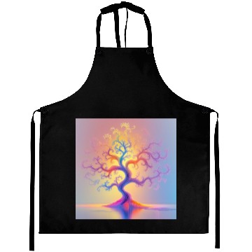 Discover Psychedelic Tree of Light –Minimal Abstract Nature Aprons