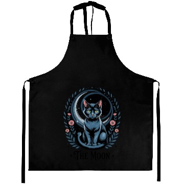 Discover The Moon Tarot Cat Art Aprons