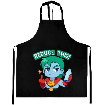 Discover Chibi Style Captain Planet Reduce This!Design Aprons