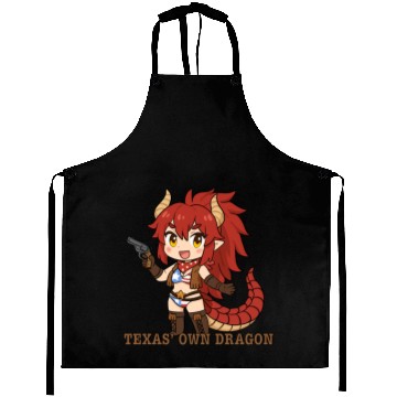 Discover Texas' Own Dragon, Zentreya Chibi Sticker Design Aprons