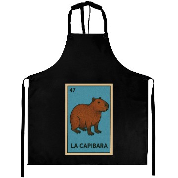 Discover LA CAPIBARA - THE CAPYBARA - LOTERÍA CARD Aprons