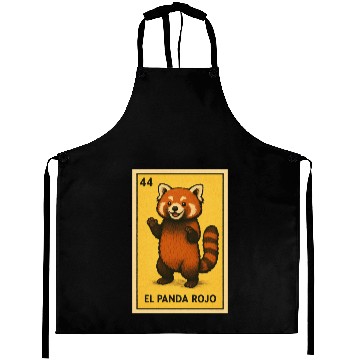 Discover EL PANDA ROJO - THE RED PANDA - LA LOTERÍA Aprons