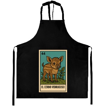 Discover EL CERDO VERRUGOSO - THE WARTY PIG - LA LOTERÍA Aprons