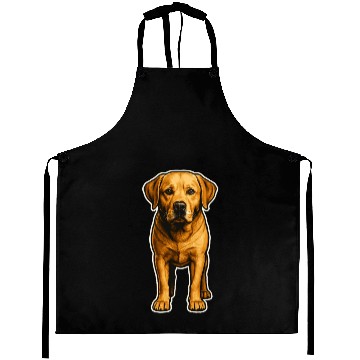 Discover Loyal Labrador – Realistic Dog Portrait Art Aprons