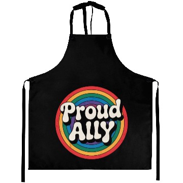 Discover Proud Ally LGBTQ Pride Rainbow Aprons