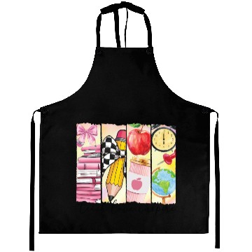 Discover Retro Teacher Brushstroke Teacher Aprons