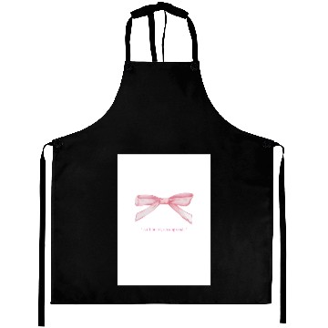 Discover Elegant Pink Girly Design with a Soft Bow Aprons