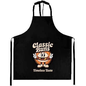 Discover Classic Buns Burger Retro Cartoon Aprons