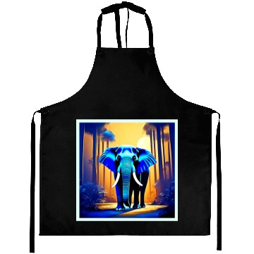 Discover Mystic Elephant: Sunset Forest Journey Aprons