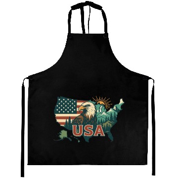 Discover USA Eagle - Patriotic Aprons