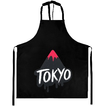 Discover Tokyo Text Design Aprons