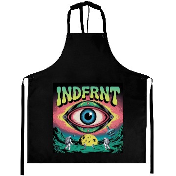 Discover Psychedelic Space Eye – Trippy Cosmic Poster Art Aprons