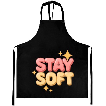 Discover Stay Soft – Bubble Letter Aesthetic Aprons