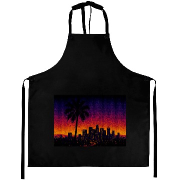 Discover Tokyo Night Skyline Vaporwave Poster Aprons