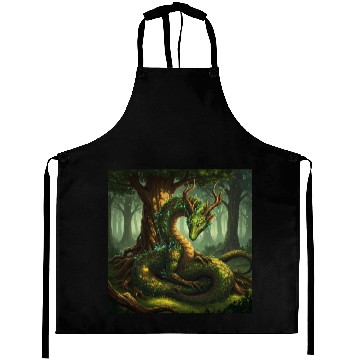 Discover Enchanted Forest Serpent Design Aprons