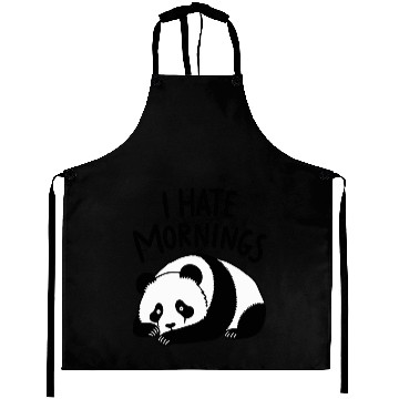 Discover Panda I Hate Mornings Saying Aprons