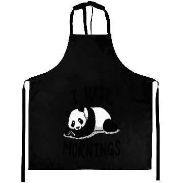 Discover Panda I Hate Mornings Saying Aprons
