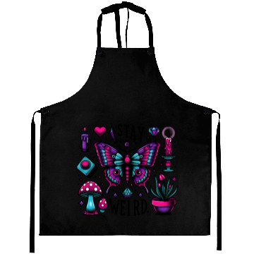 Discover Halloween Stay Weird Aprons