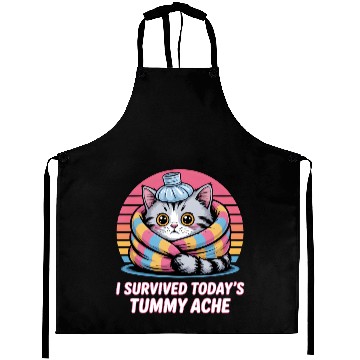 Discover I Survived Today’s Tummy Ache Cat Aprons
