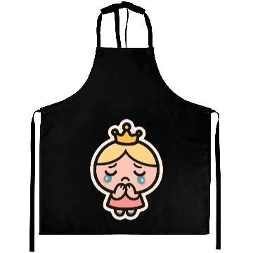 Discover Crying Bubi – Cute Sad Girl Blob Sticker Aprons