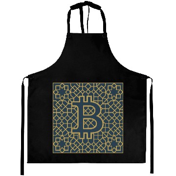 Discover "Crypto Power Surge – Bitcoin Aprons Design"