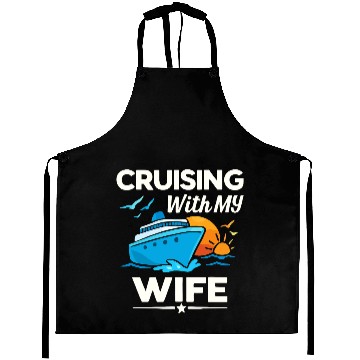Discover Cruising With My Wife Ship Sunset Aprons