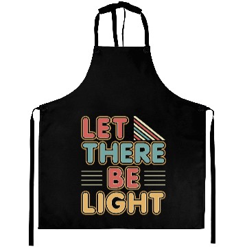 Discover Let There Be Light typography colorful vintage Aprons