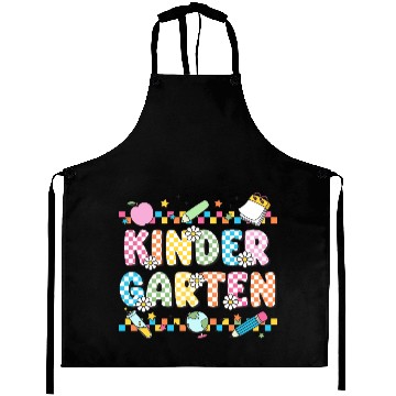 Discover Kindergarten Checkerboard Teacher Aprons