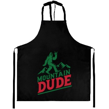Discover Mountain Dude Bigfoot Hiker Bigfoot Camp Aprons