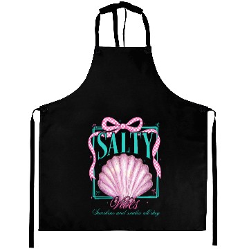 Discover Summer Clam Pearl Bow Aprons
