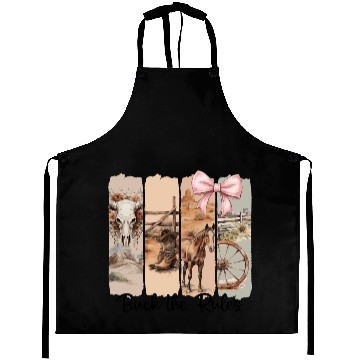 Discover Funny Western Brushstroke Buck The Rules Aprons