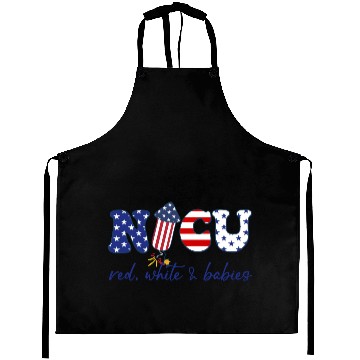 Discover NICU Patriotic Red White Babies Aprons