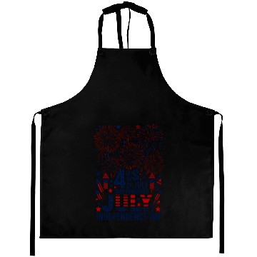Discover US independance day fireworks square design Aprons