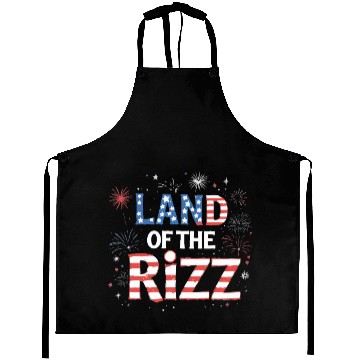 Discover Land of the Rizz funny Patriotic day 4th Of July Aprons