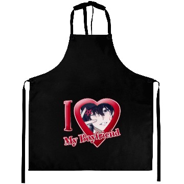 Discover I Love My BF – Cute Minimal Logo Aprons