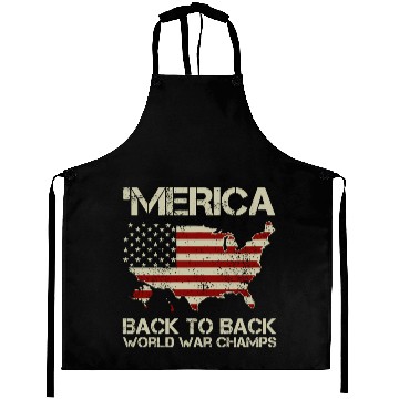 Discover Merica Back to Back Champs Aprons