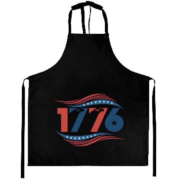 Discover 4th of july usa flag 1776 Aprons