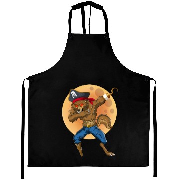Discover Dabbing Werewolf Pirate Halloween Pirate Aprons