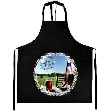 Discover Raised On Sweet Tea & Freedom Aprons