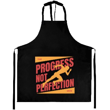 Discover progress not perfection 'RUNNING' Aprons