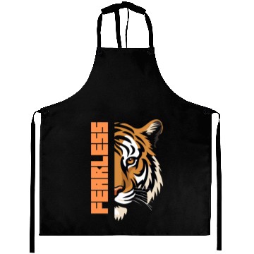 Discover Fearless Tiger Graphic Aprons