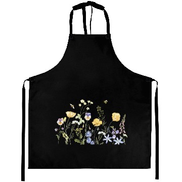 Discover "Wildflower Garden Botanical Illustration - Nature Aprons
