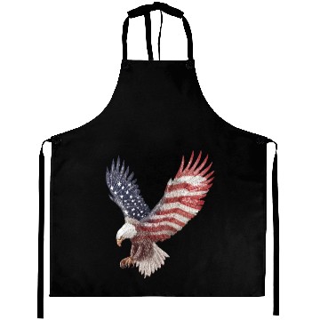 Discover Bald Eagle with the American Flag Forming Wings Aprons