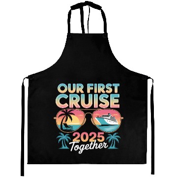 Discover Sunset Cruise Vacation Design Aprons