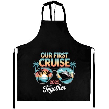 Discover Our First Cruise Sunset Glasses Design Aprons
