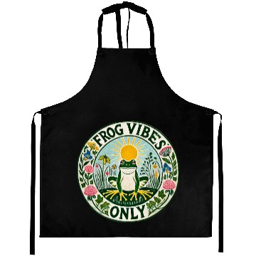 Discover Frog Vibes Only Please Aprons