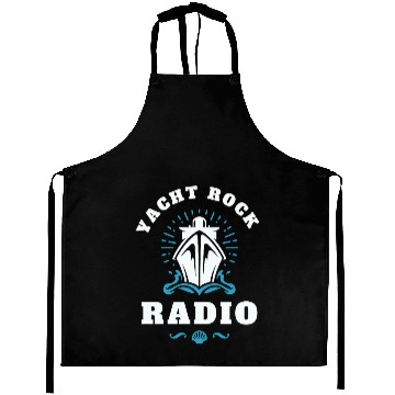 Discover YACHT ROCK - WHITE LETTERS Aprons
