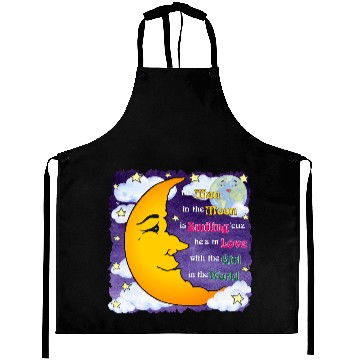 Discover Man in the Moon w Clouds Aprons