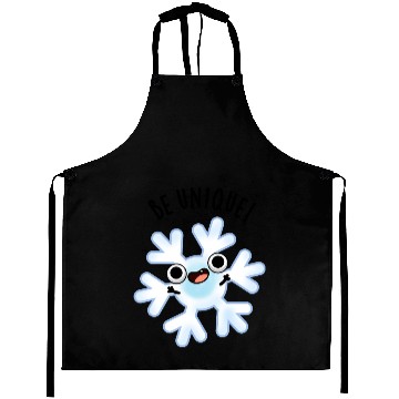 Discover Be Unique Funny Snowflake Pun Aprons