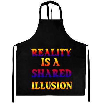 Discover Vivid Psychedelic Illusion Text Aprons